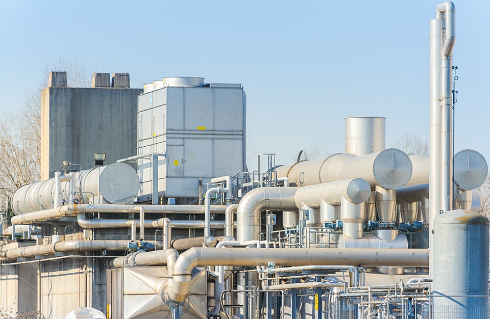 Photo of the exterior of a chemical plant